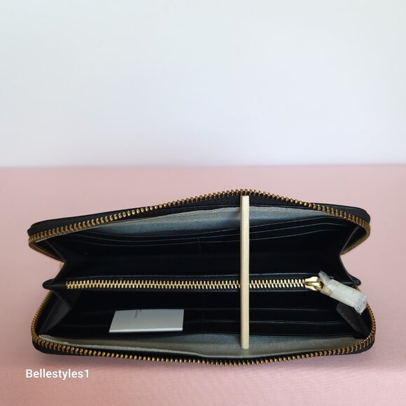 COACH Slim Accordion Smooth Leather Wallet – Black color ⭐ - Picture 15 of 16